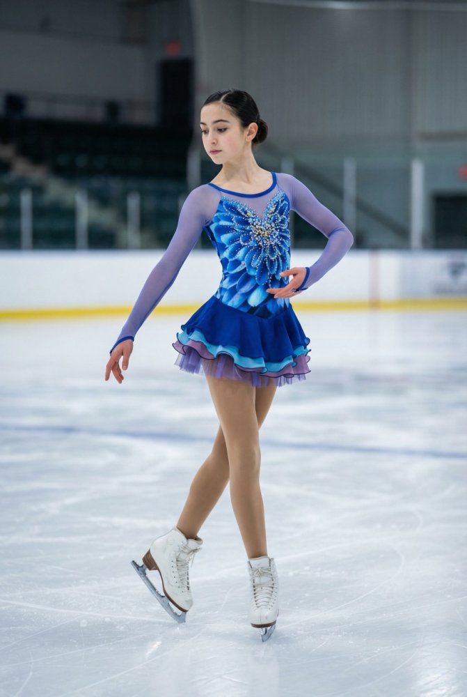 Figure skating competition dress with mesh long sleeves | Zendaya Figure skating competition dress with mesh long sleeves | Zendaya