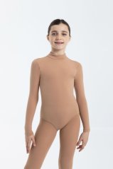 Long Sleeve Turtleneck Nude Underwear Leotard