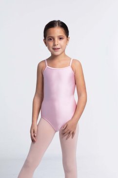 Baletný trikot z lesklej lycry na ramienka