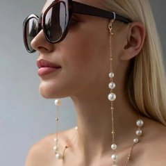 Brillenkette mit Perlen