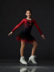 Competition Dress Flora Red Beaded