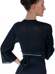 Bolero with kimono sleeves made of stretch tulle