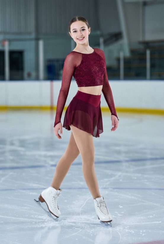 Figure skater dress with shiny mesh | Zendaya