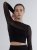 Elegantní crop top s průsvitnými rukávy
