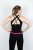 Black Sports Top with Thin Crossed Straps