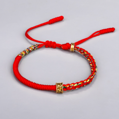 Mantra Tibetský Budhistický náramek červený Mantra Tibetský Budhistický náramek červený
