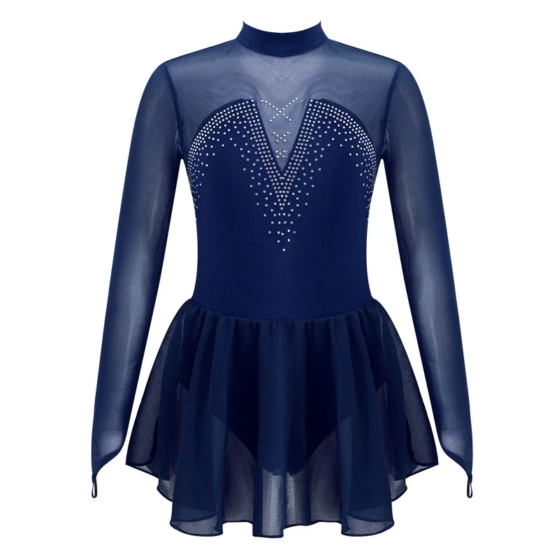 princess polly baby blue dress Navy Blue Latin Dance Dress main image 1