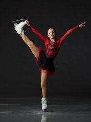 Competition Dress Flora Red Beaded