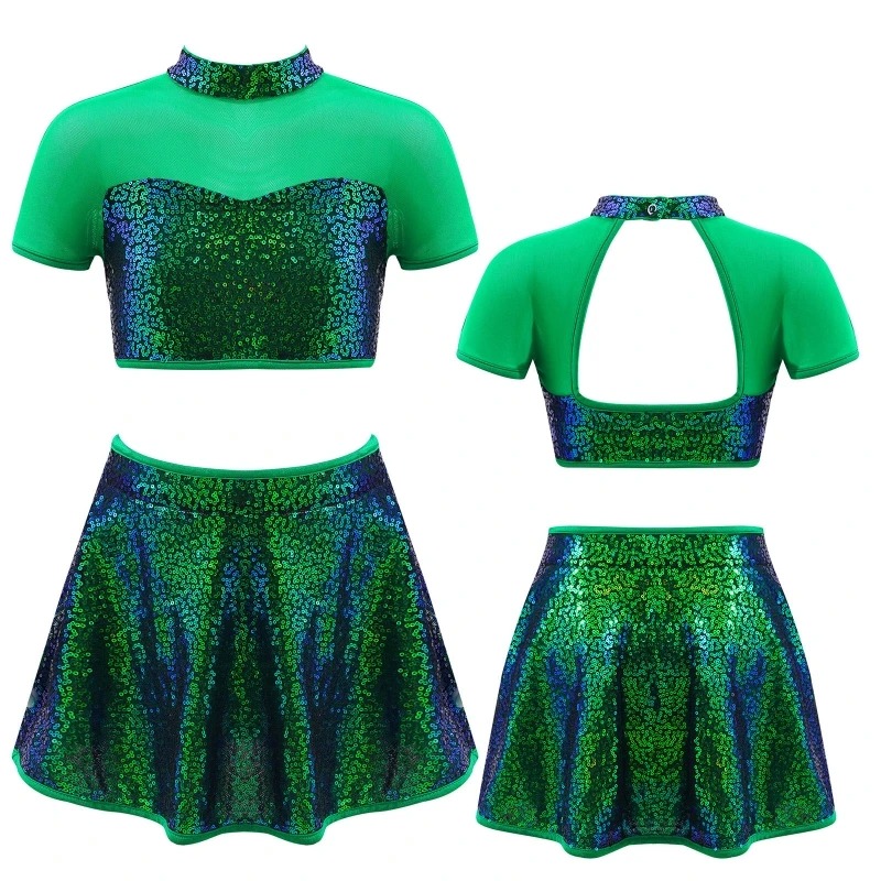Sequin Crop Top For Girls | Just For Kix | Dance Costume For Girls