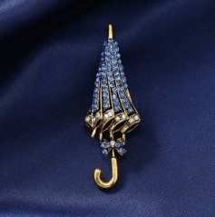 Elegantná dámska brošňa dáždnik
