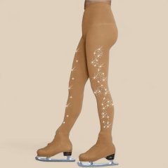 Ice Skating Tights with Rhinestone