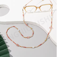 Damen Brillenkette mit Perlen