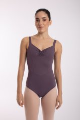 Ballet leotard with wide straps and ruching Dorothy