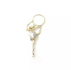Sports gymnast brooch with circle
