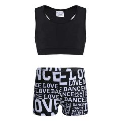 Set crop top a kraťasy Love Dance