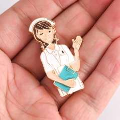 Cartoon nurse brooch