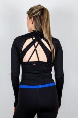 Open Back športový top Black