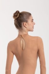 Long Sleeve Nude Mesh Leotard