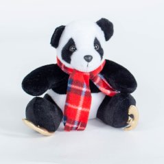 Plyšová korčuliaca panda so šálom