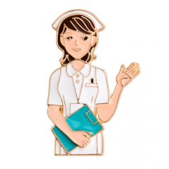 Cartoon nurse brooch