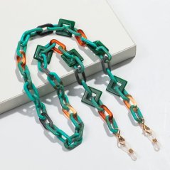 Boho Brillenkette in Grün