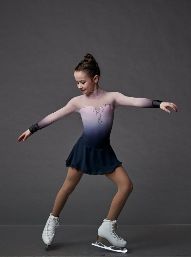 beautiful faded pink dress for figureskaters | Zendaya