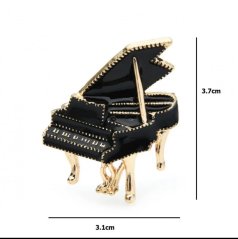 Black gold Piano brooch