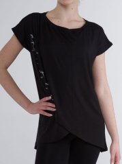 Long asymmetric T-shirt with print