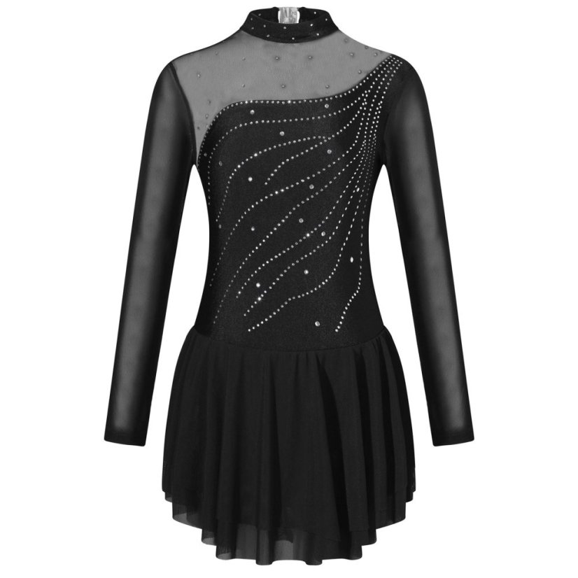 solid color competition figure skating dress with rhinestones | zendaya solid color competition figure skating dress with rhinestones | zendaya