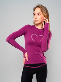Termo tričko s dlouhým rukávem Heart techno & black mesh