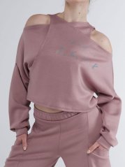 Stylish crop sweatshirt with an asymmetrical cut SCUBA