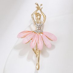 Lotusfeenbrosche mit Zirkonen