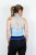 Blue Sports Top with Thin Crossed Straps