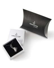Silberne Halskette mit Diamond Skate-Anhänger
