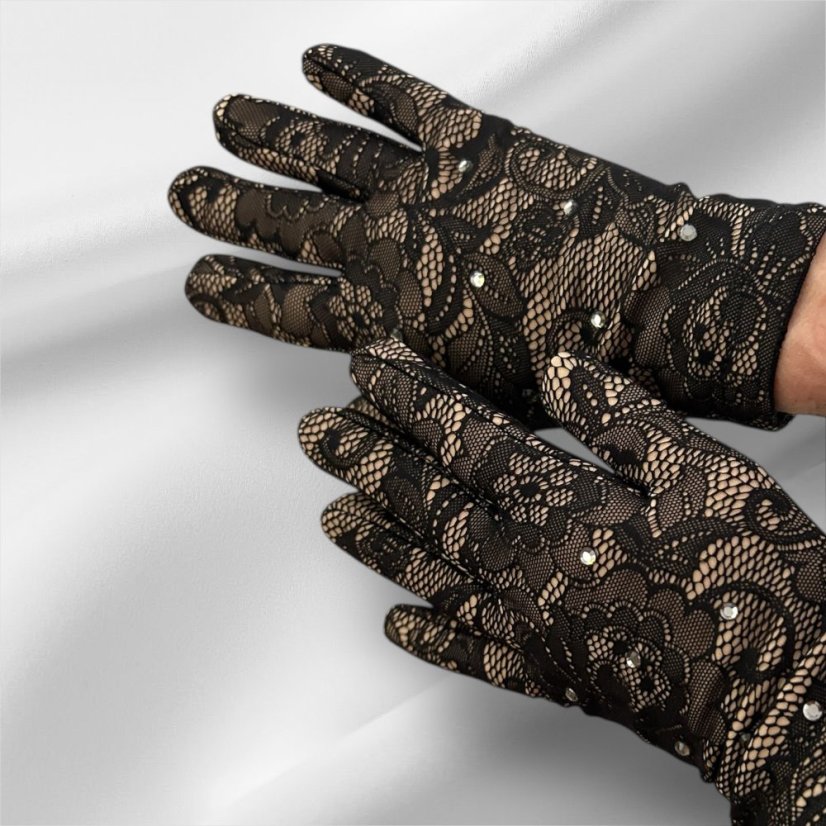 isolierte warme Wettkampfhandschuhe mit Strass und Spitze | Zendaya