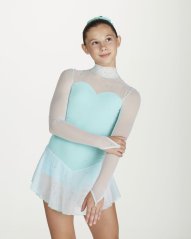 VENUS AQUA Competition Dress with Sweetheart Neckline and AB Crystals
