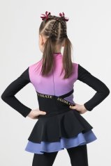 Girls' Figure Skating Thermo Overall with Skirt - Lina Orchid