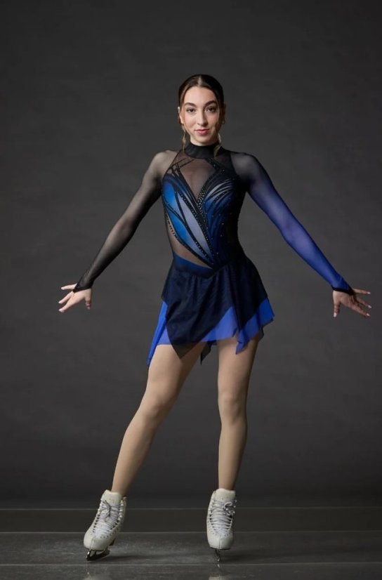 Thora Royal Blue Skating Dress | zendaya Thora Royal Blue Skating Dress | zendaya