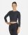 Eco-friendly cropped top with row of crystals