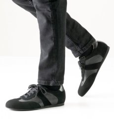 Suede leather black sneaker Bari by Werner Kern