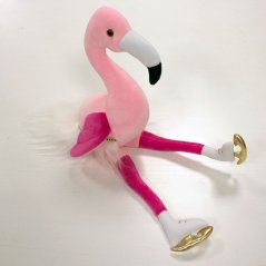 Plyšový maskot Plameniak na korčuliach