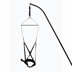 Hand held jump harness for figure skaters