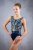 Girl in gymnastics leotard