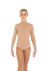 Long Sleeve Turtleneck Nude Underwear Leotard
