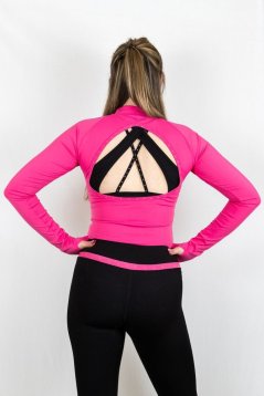 Open Back športový top Pink